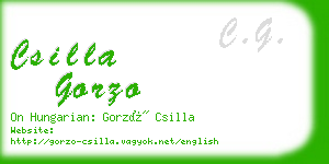 csilla gorzo business card